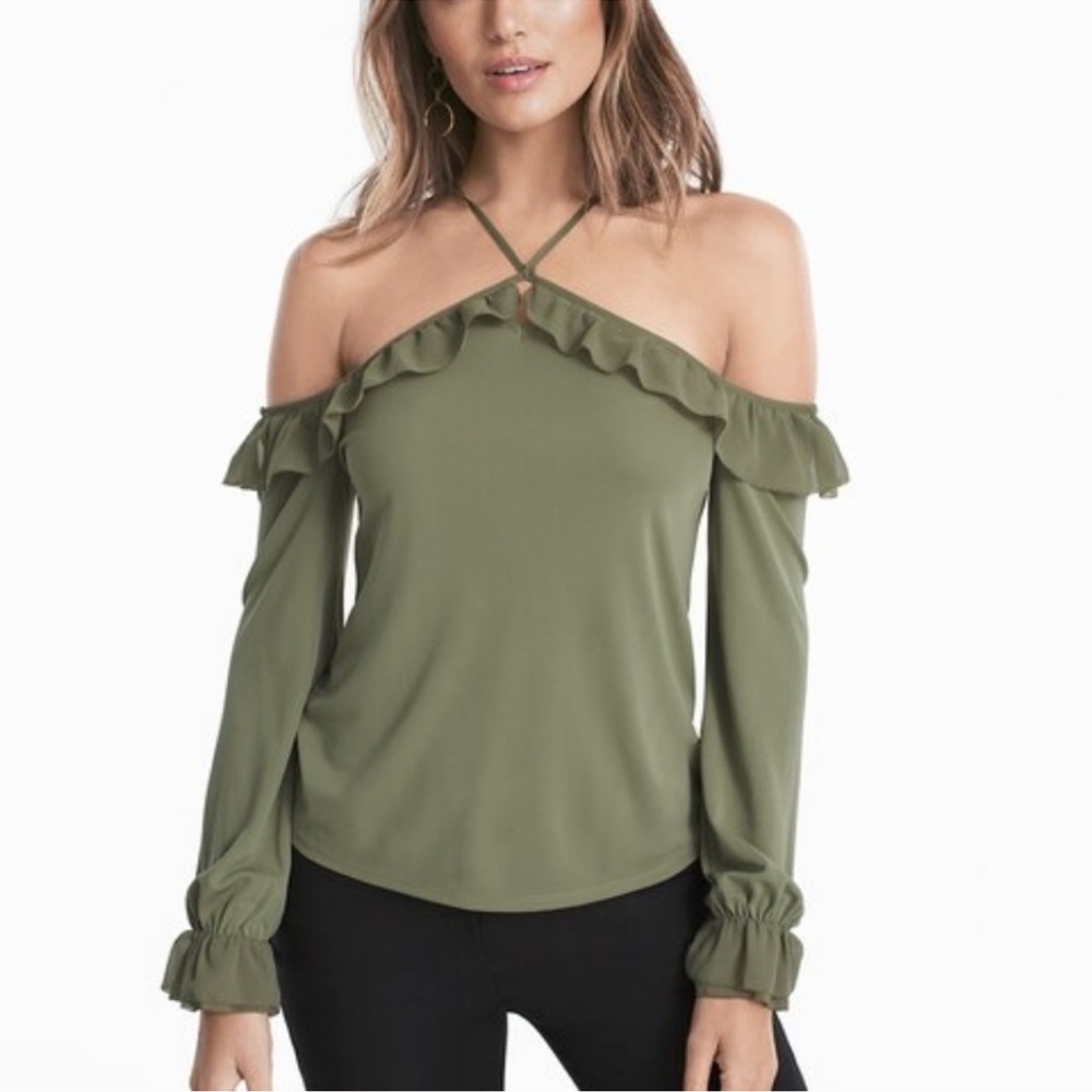WHBM Halter Ruffle Detail Top - Picture 5 of 10